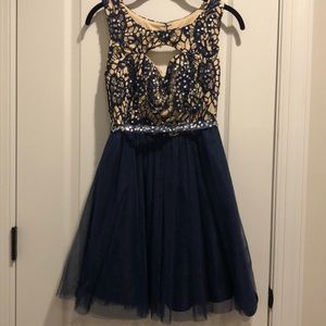 Navy Blue Homecoming Dress